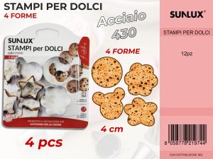Süteménykiszúró forma 4 pcs 4 cm