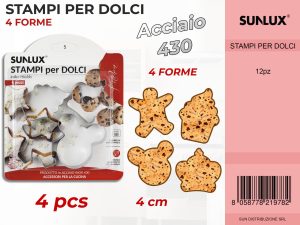 Süteménykiszúró forma 4 pcs 4 cm