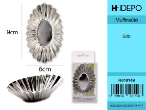 Muffinsütő 6db