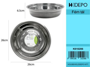 Fém tál 26cm