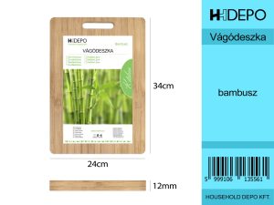 BAMBUSZ VÁGÓDESZKA 34X24CM