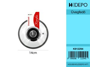 Üvegfedő 14cm