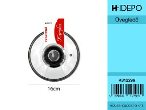 Üvegfedő 16cm