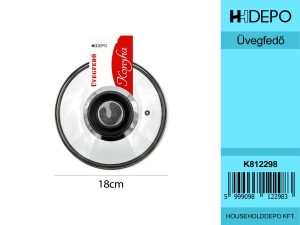 Üvegfedő 18cm