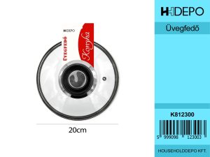 Üvegfedő 20cm