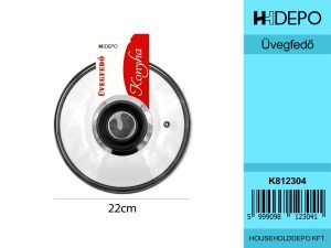 Üvegfedő 22cm