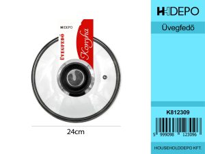 Üvegfedő 24cm