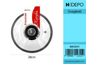 Üvegfedő 28cm