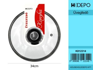 Üvegfedő 34cm