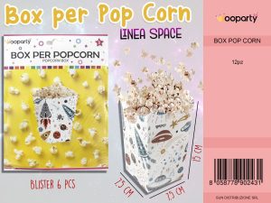 Űrhajós popcorn doboz 15cm 6db
