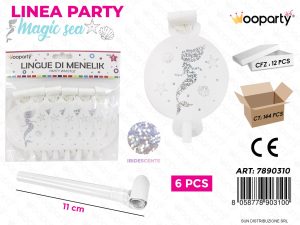 Party anyósnyelv tengeri mintás 6pcs 11cm