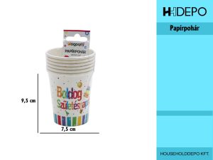 SZÜLINAPI PAPÍRPOHÁR 6PCS 280ML