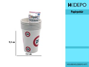 SZÜLINAPI PAPÍRPOHÁR 6PCS 280ML