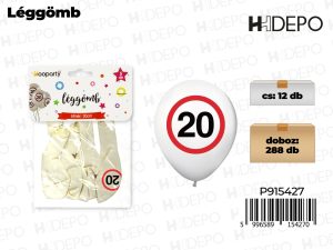 30 cm-es 20. Számos Sebességkorlátozó Lufi 5db-os