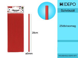 Papírszívószál 20cm 25pcs