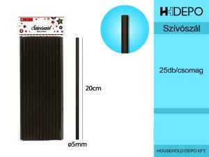 Papírszívószál 20cm 25pcs
