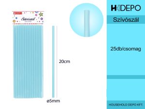Papírszívószál 20cm 25pcs