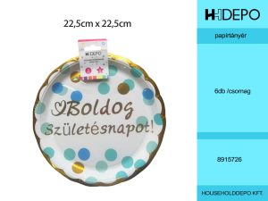 Boldog Születésnapot papírtányér
