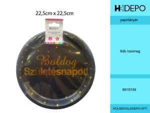 Boldog Születésnapot papírtányér
