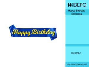 Happy Birthday vállszalag 9.5*160CM