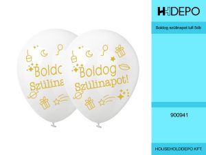 Boldog szülinapot lufi 5db