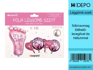 FÓLIA LÉGGÖMB SZETT 5PCS