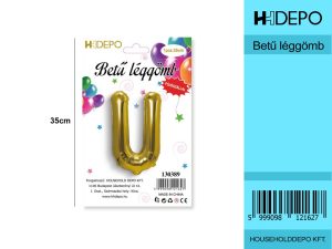 Betű léggömb / Arany U