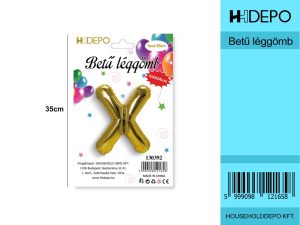 Betű léggömb / Arany X
