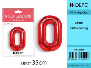 Szám léggömb / Pirosas 0