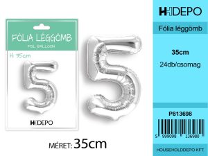 Szám léggömb 5 / Ezüst